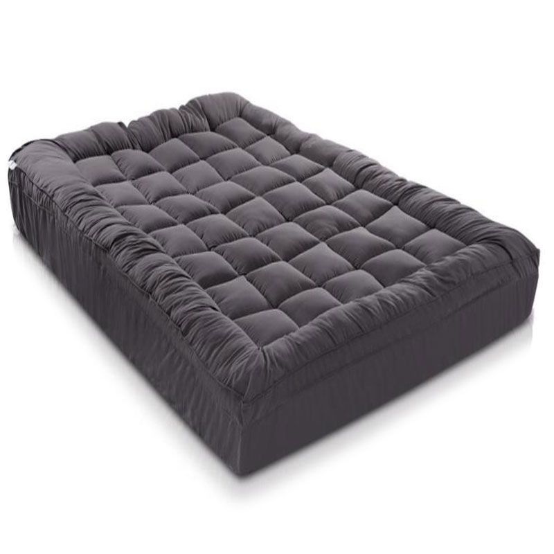 Bamboo Pillowtop Mattress Topper Charcoal Double