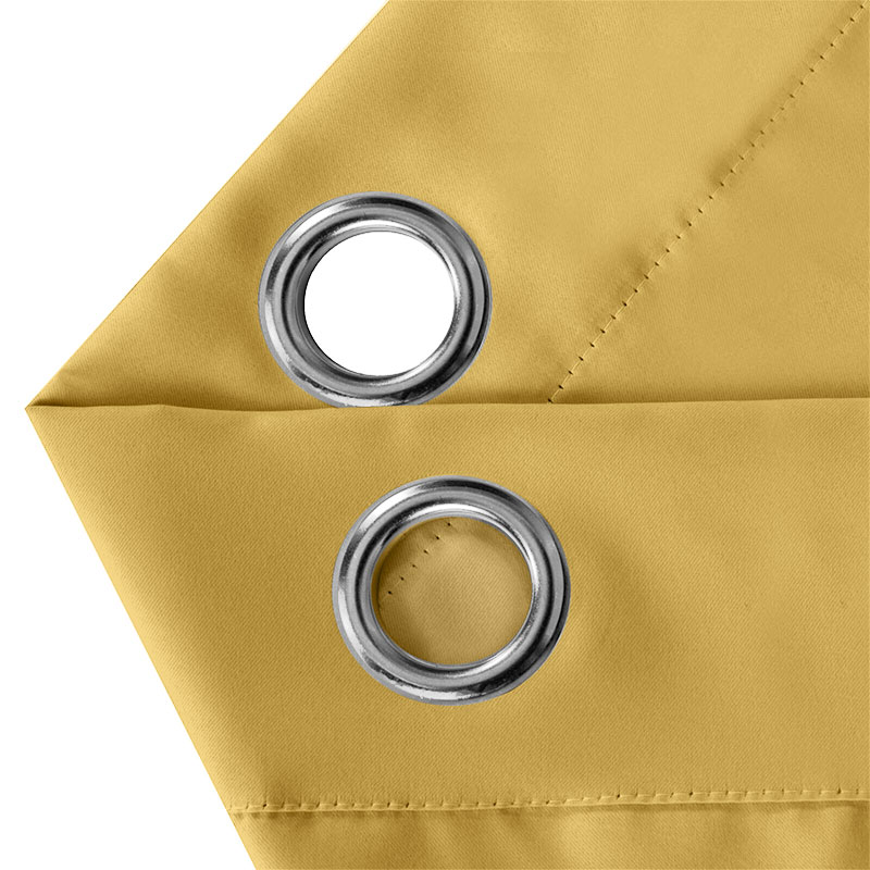 Blockout Curtains Eyelet Matte Mustard - Image 2