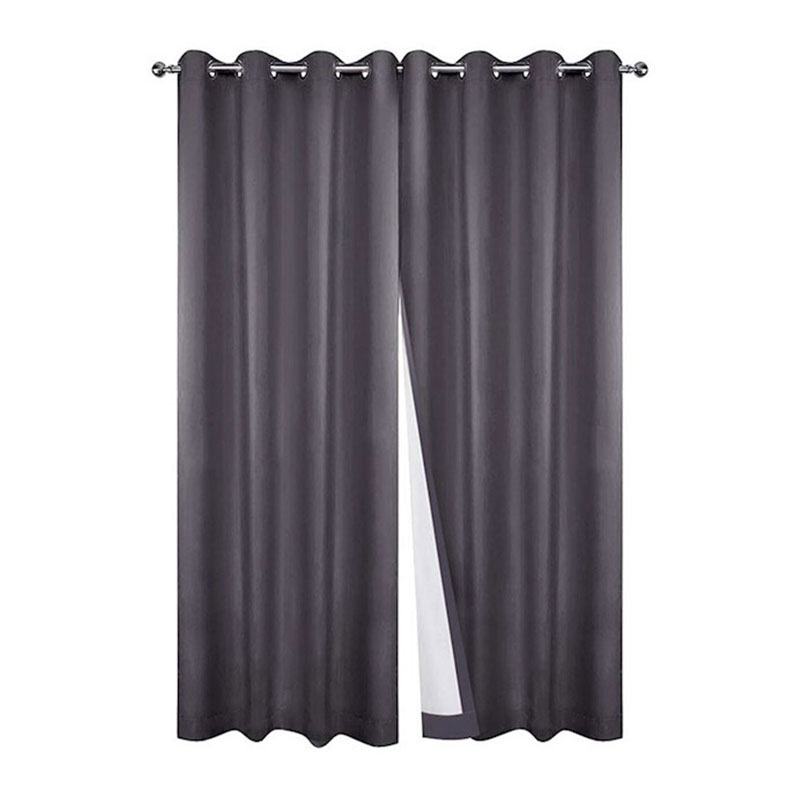 Blockout Eyelet Curtains Grey