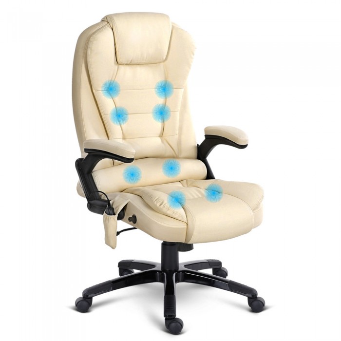 Executive Massage & Heating Office Chair Beige
