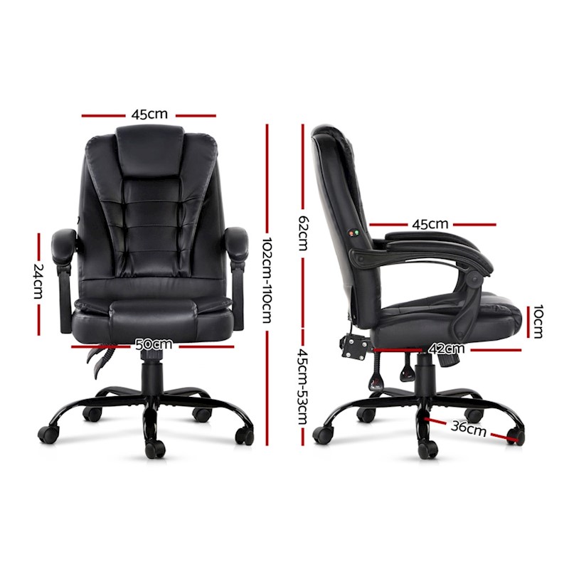 Executive Massage Office Chair Black - Image 2