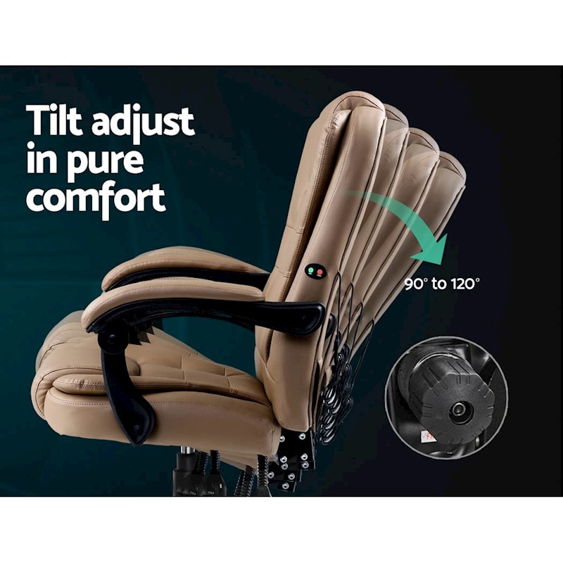 Executive Massage Office Chair Espresso - Image 5