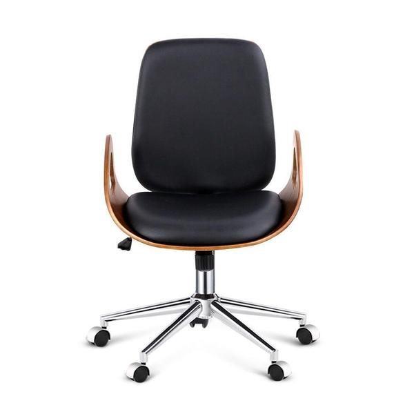 Executive Wooden Office Chair Black Model 4 - Image 3