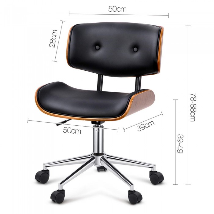 Executive Wooden Office Chair Rufus Black - Image 2
