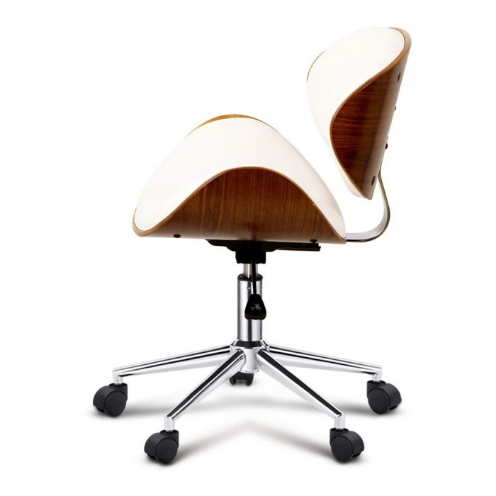 Executive Wooden Office Chair White - Image 5