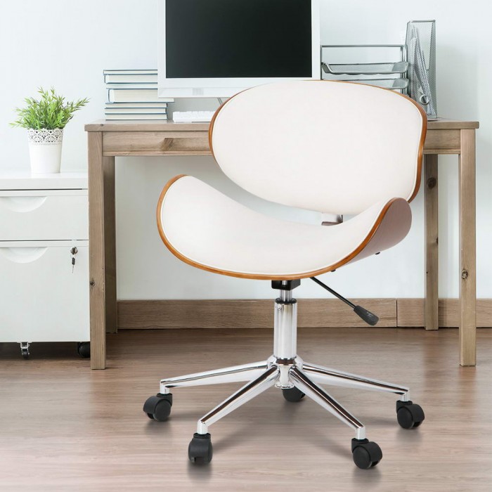 Executive Wooden Office Chair White - Image 6