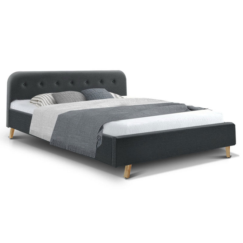 Fabric Bed Frame Pola Charcoal