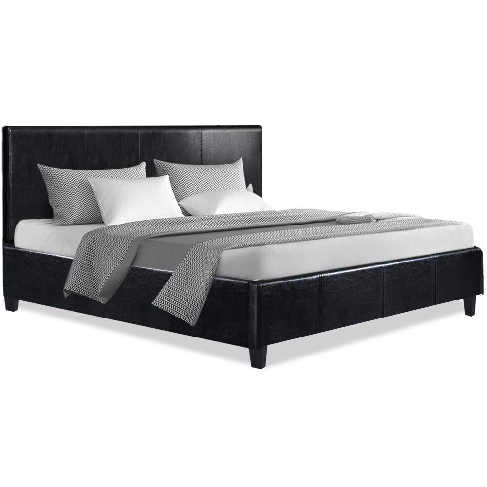 Leather Bed Frame Neo Black