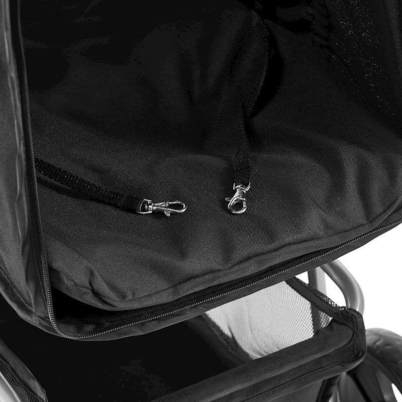 Pet Dog Cat Stroller Pram 4 Wheel Black - Image 8