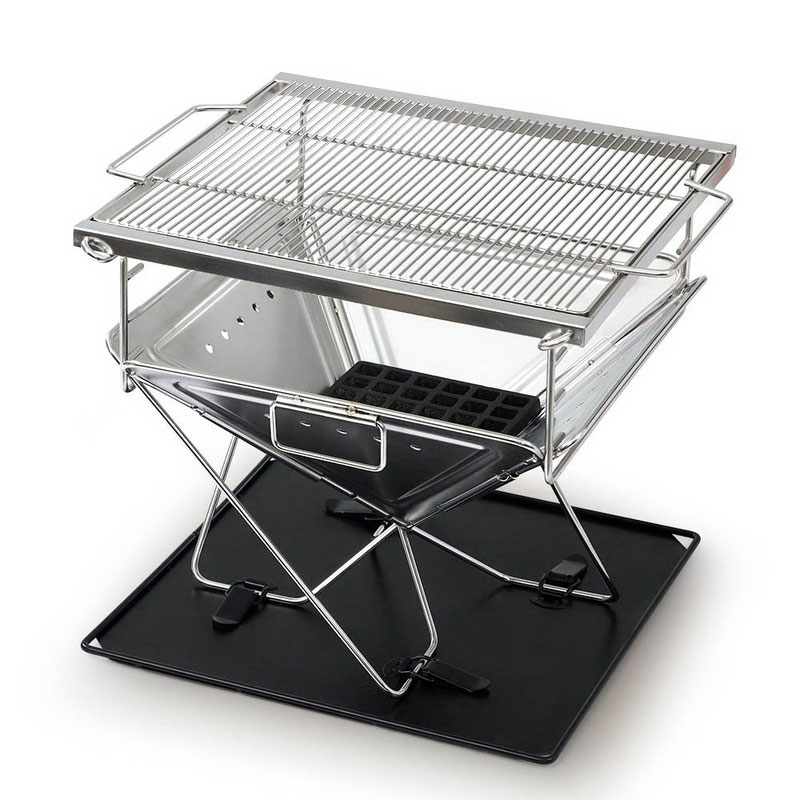 Portable Fire Pit BBQ 42 x 34cm Foldable With Carry Bag