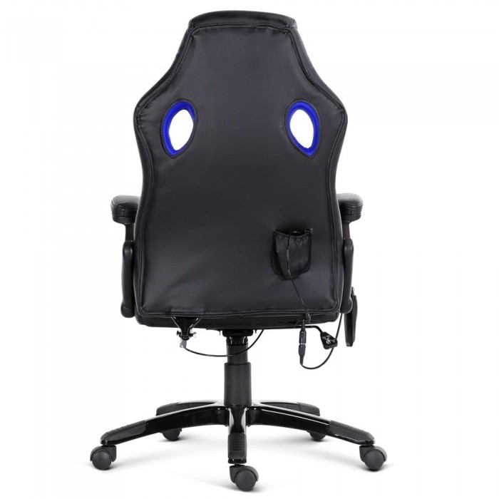 Racer Massage & Heating Office Chair Blue - Image 4