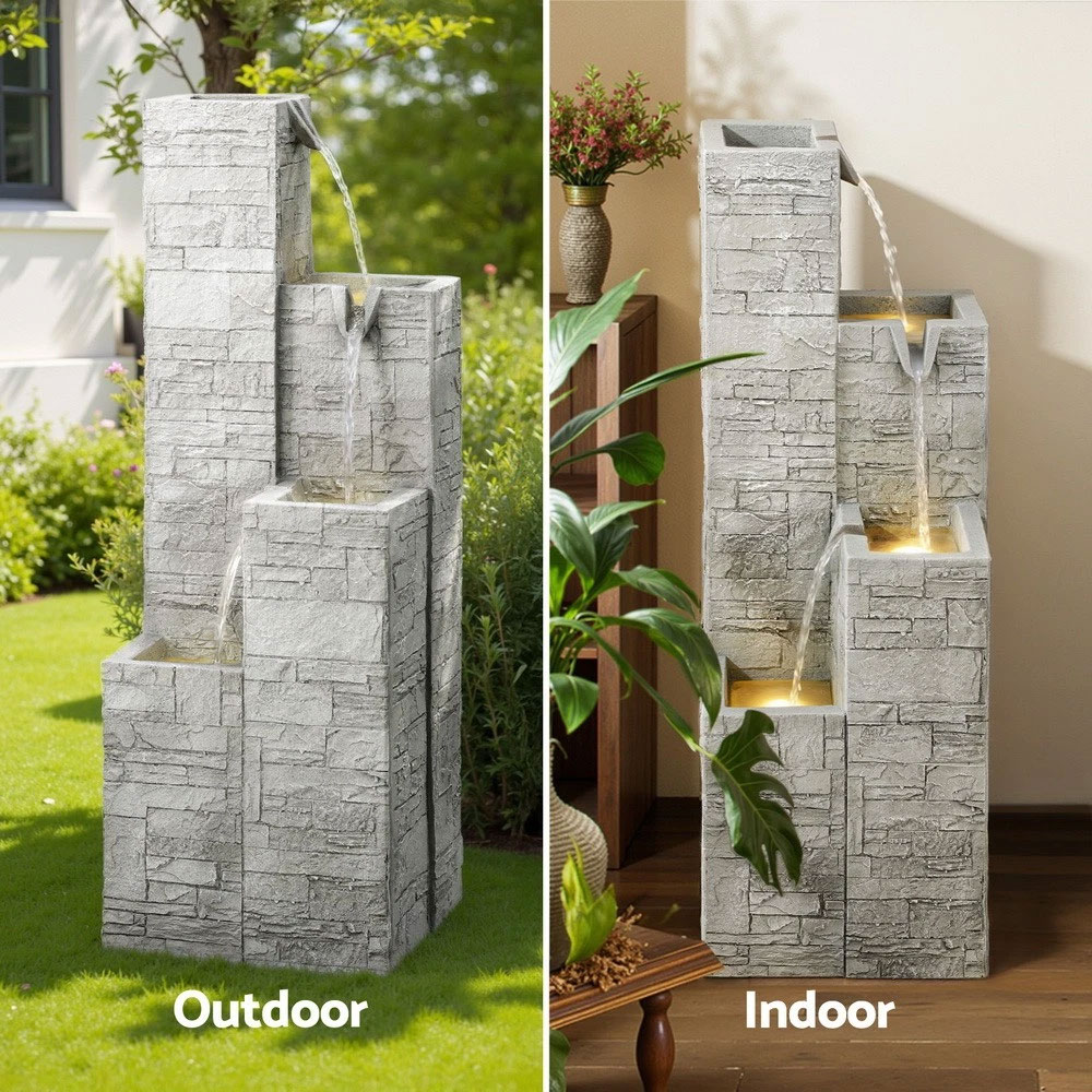 Solar Fountain 4 Tier Stone - Image 4