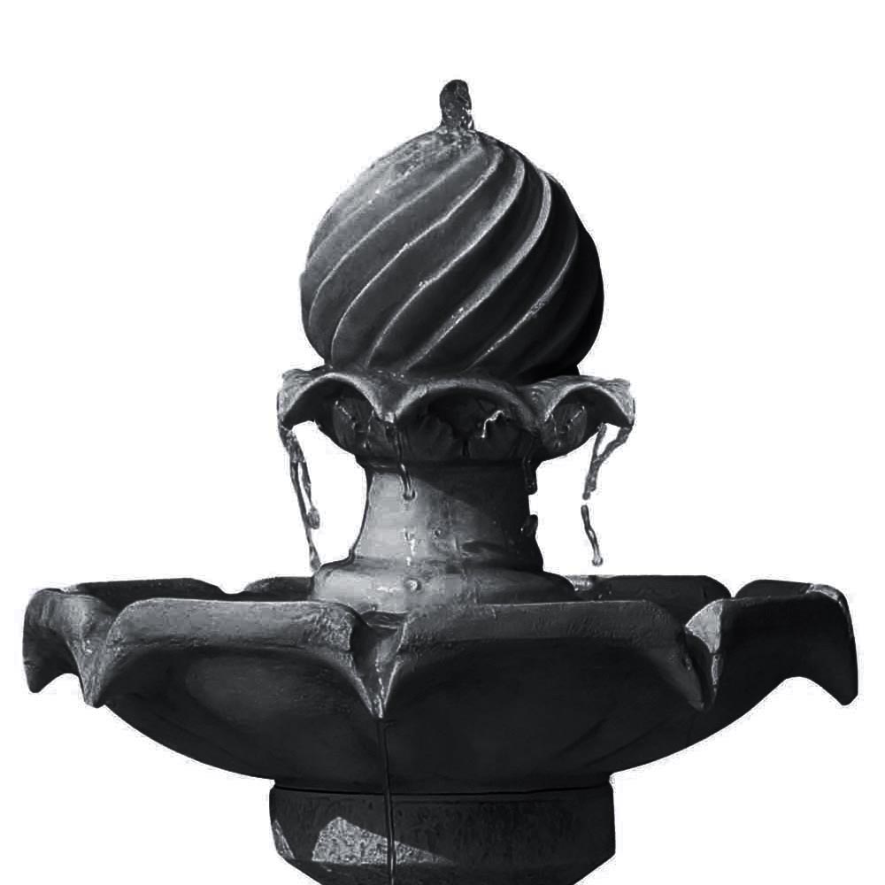 Solar Fountain 3 Tier Black Classic Birdbath - Image 3