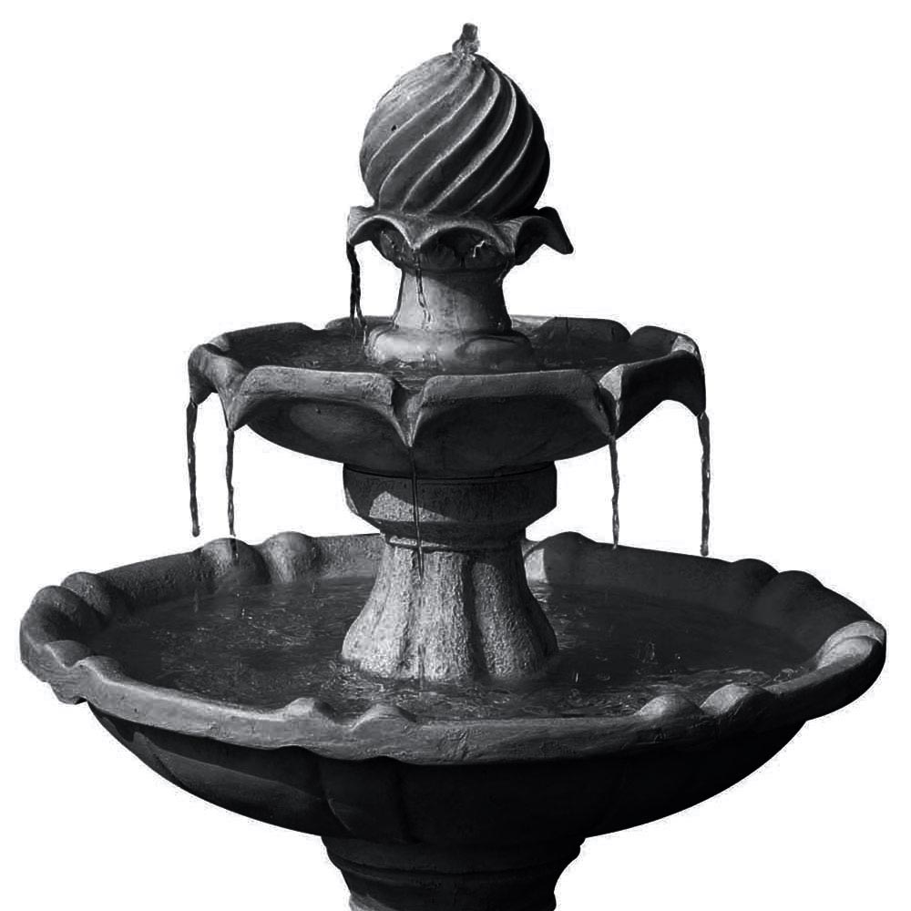 Solar Fountain 3 Tier Black Classic Birdbath - Image 4