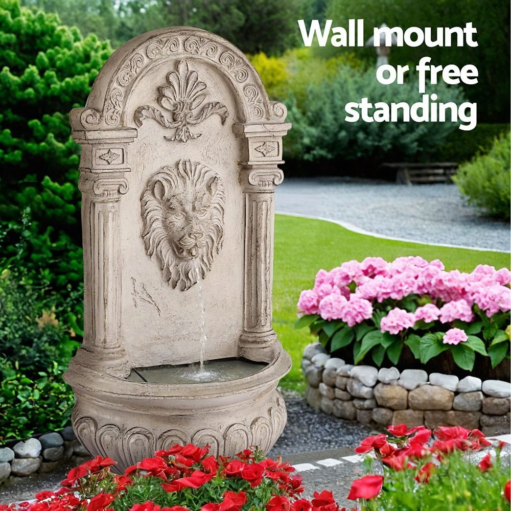 Solar Fountain Wall Feature Lion - Image 4