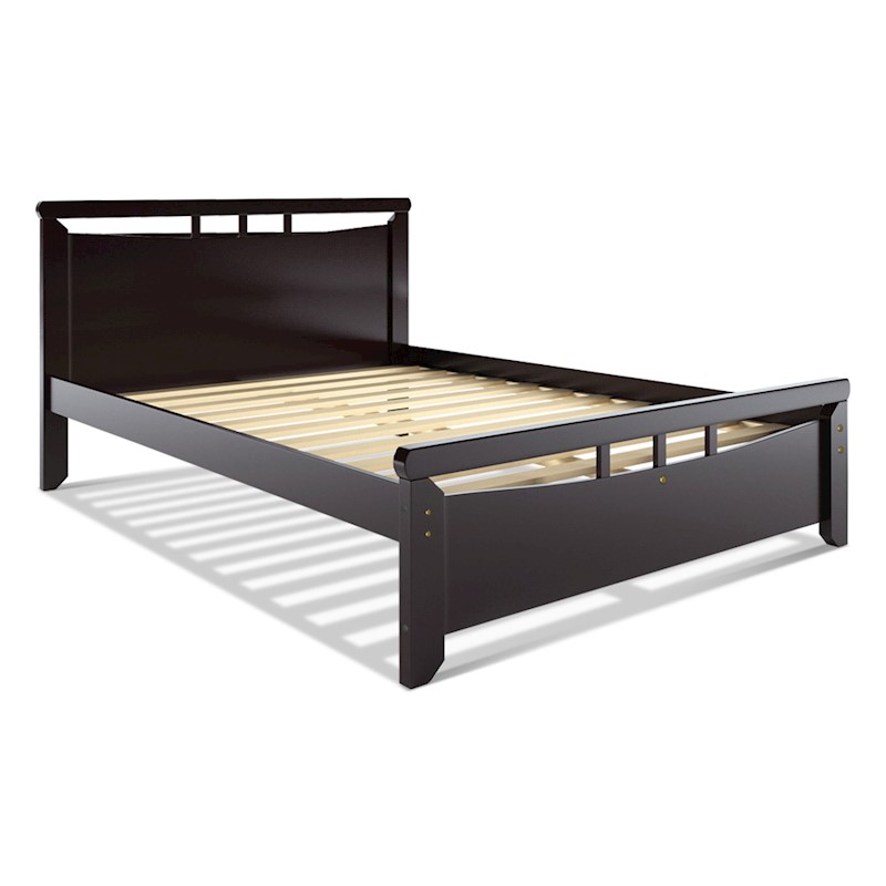 Timber Bed Frame Walle Dark Cherry