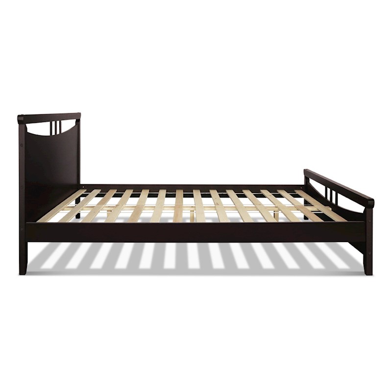 Timber Bed Frame Walle Dark Cherry - Image 4