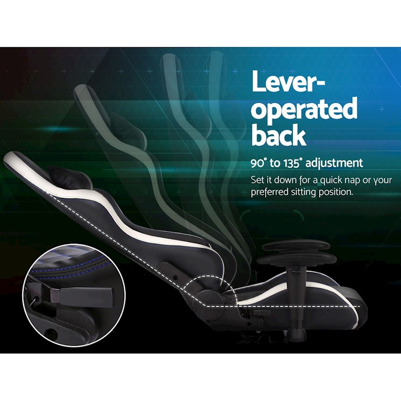 Ultimate Magnum Gaming Chair Black & White - Image 4