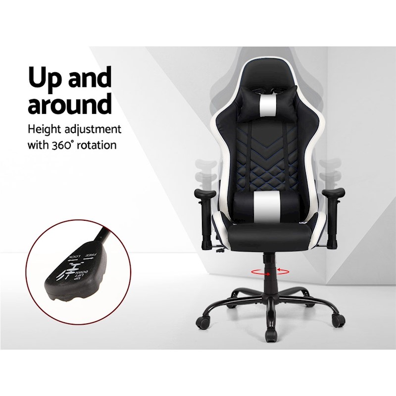 Ultimate Magnum Gaming Chair Black & White - Image 5
