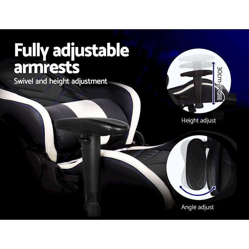 Ultimate Magnum Gaming Chair Black & White - Image 6