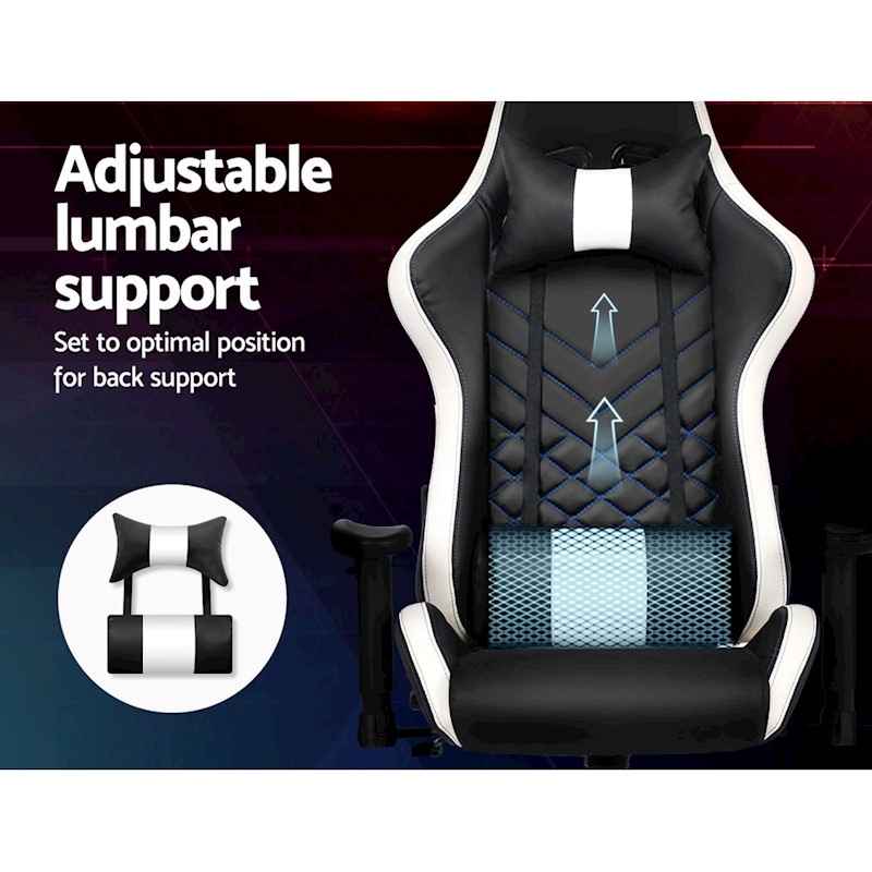 Ultimate Magnum Gaming Chair Black & White - Image 7