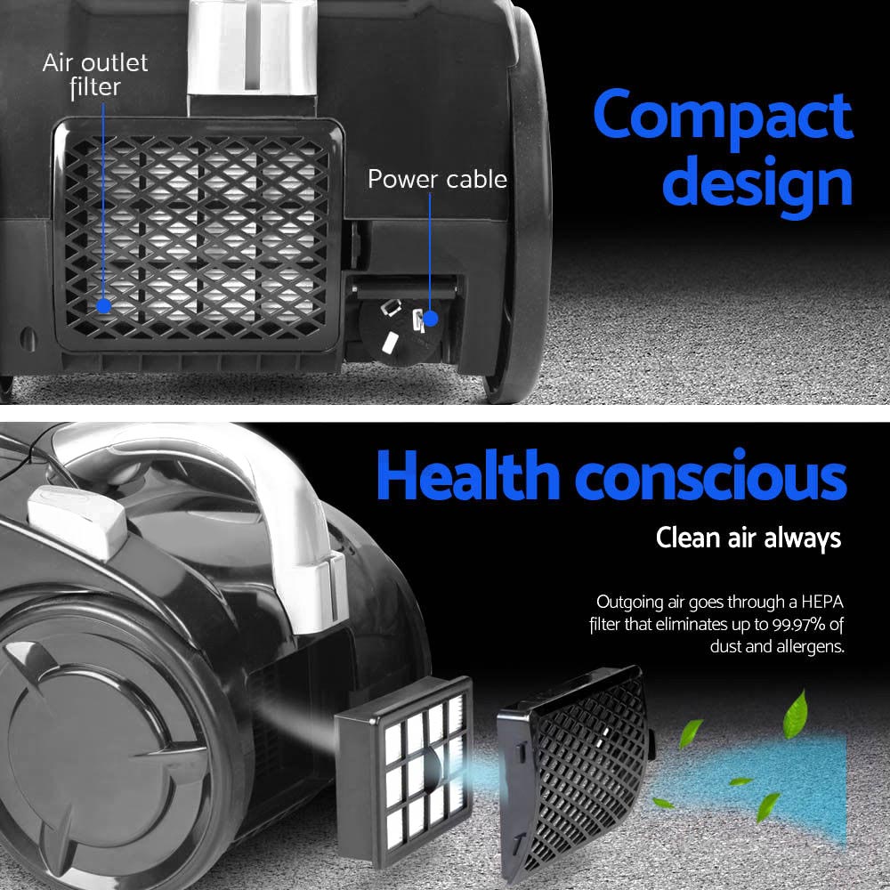 Vacuum Cleaner Bagless 2200W Black - Image 11