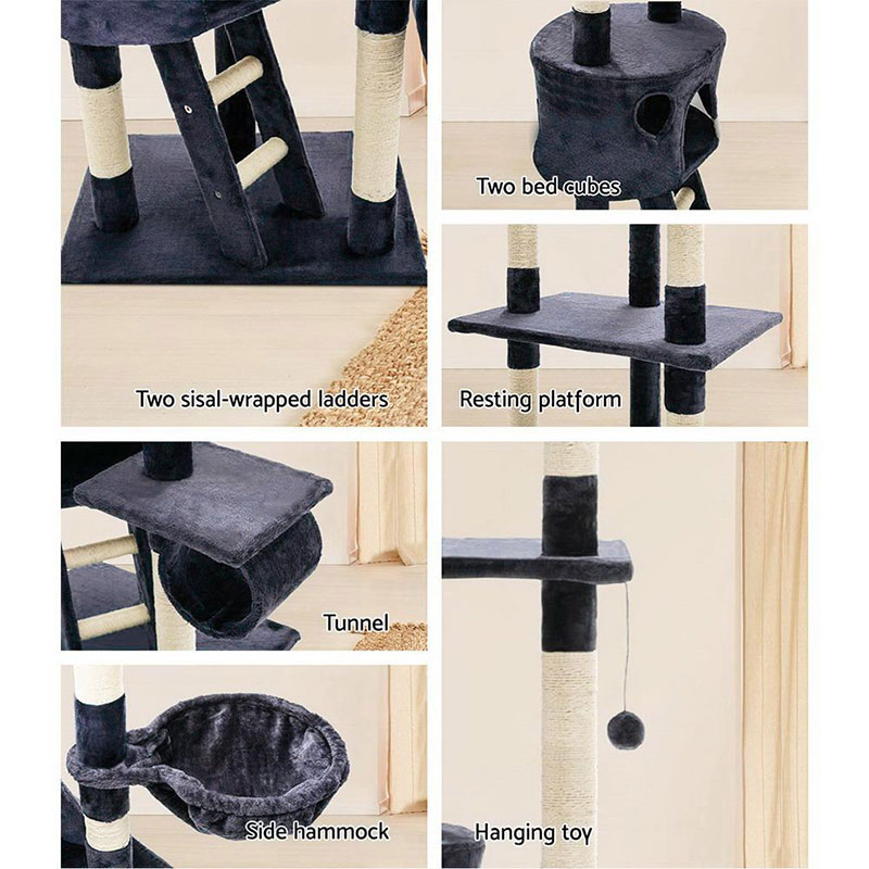 Cat Kitten Toy 260cm Scratching Tree Blue - Image 3