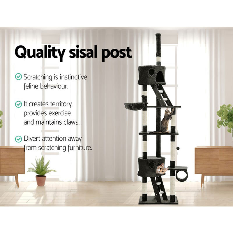 Cat Kitten Toy 260cm Scratching Tree Grey - Image 4