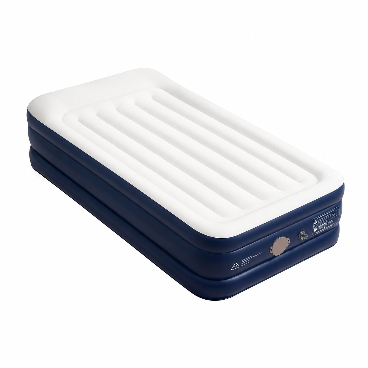 Air Bed 46cm Navy with Built-in Pump Single