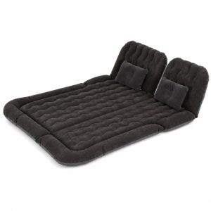 SUV Car Air Mattress Inflatable Camping Bed with Electric Pump Black