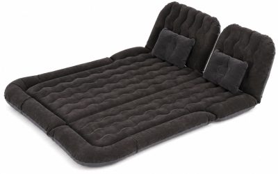 SUV Car Air Mattress Inflatable Camping Bed with Electric Pump Black