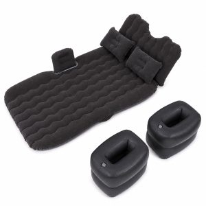 SUV Car Air Mattress Single Inflatable Camping Bed with Electric Pump Black